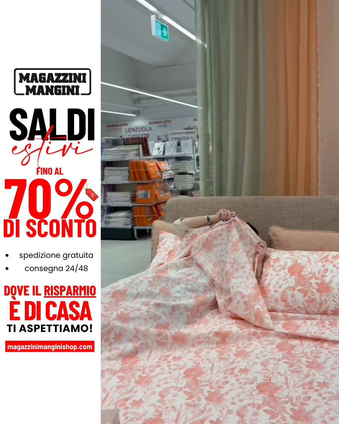Saldi fino al 70% – Solo per pochi giorni!