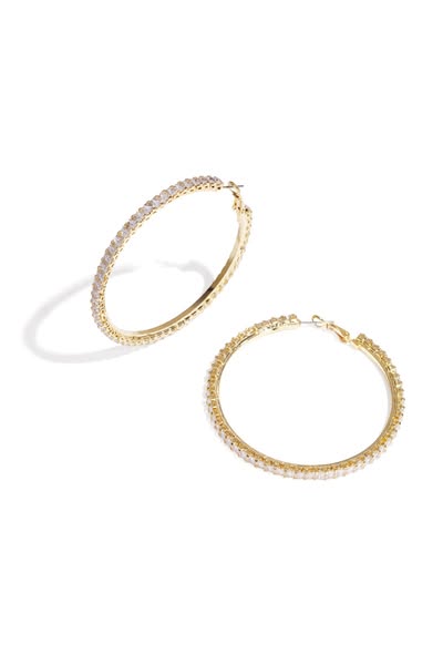 Valeria Crystal Hoops — €18,99