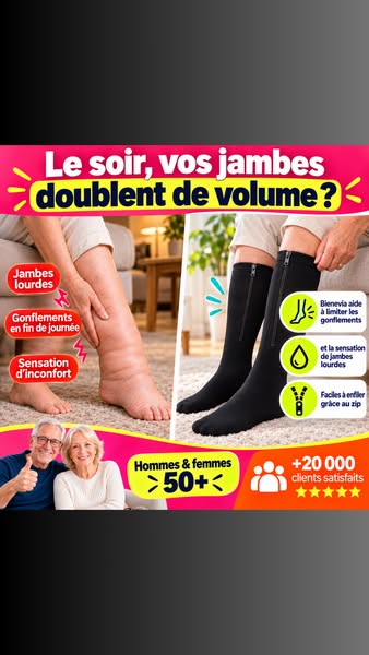 Le soir, vos jambes doublent de volume ?