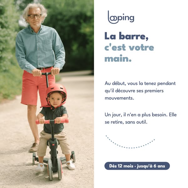 La draisienne qui accompagne ses premiers pas