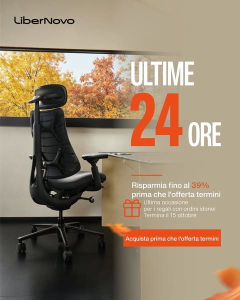 Ultime 24 ore per risparmiare fino al 39 %