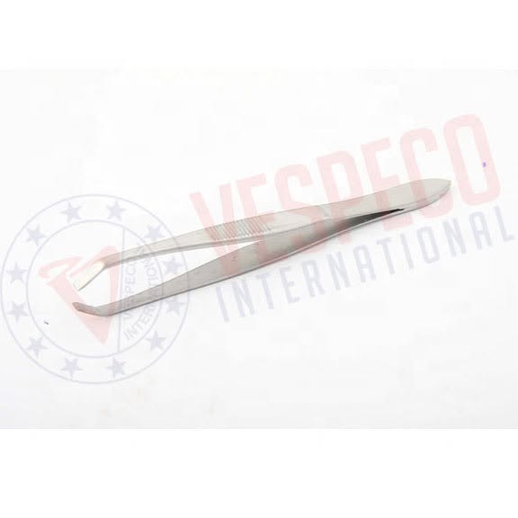 Professional Stainless Steel Eyebrow & Eyelash Tweezers Curved Tip for Women & Men's Facial Hair Removal & Ingrown Hair Plucking