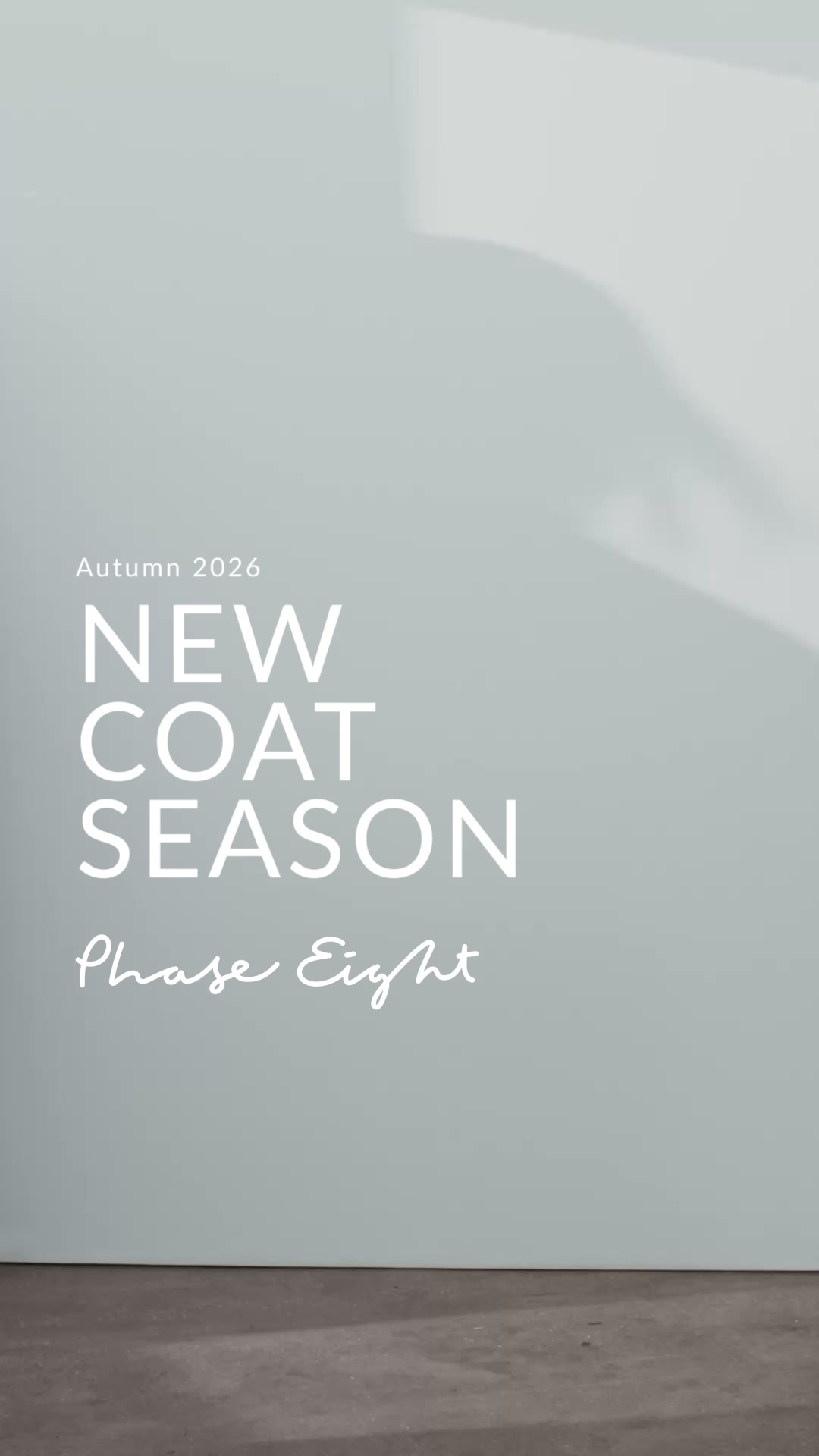 NEW COAT SEASON