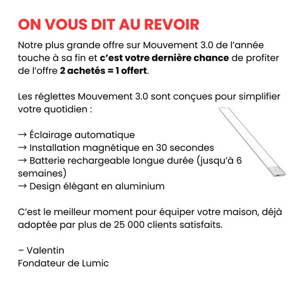 Achetez 2, recevez 1 gratuit – Stocks limités !