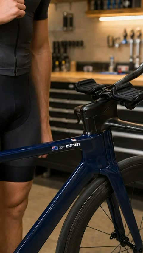 Your Name and Flag on Your Bike