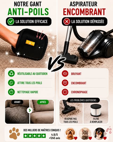 Plus besoin d’aspirateur ou de rouleaux !