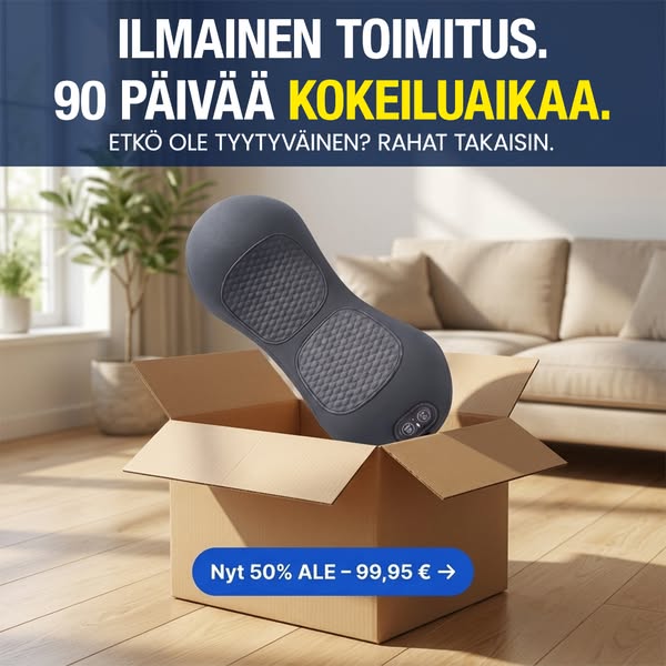 Ilmainen toimitus, 90 päivää aikaa