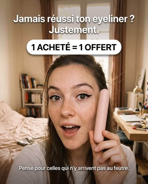 Ton eyeliner en 10 secondes. Sans trembler.