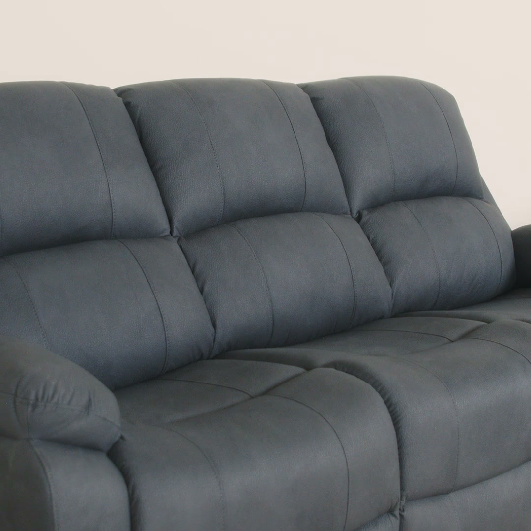 Alaska Grey Full Fabric 3 Piece Sofa Suite