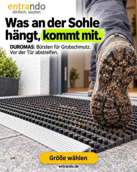 Grobschmutz? Erst abstreifen.