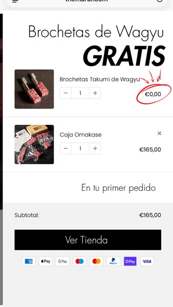 Brochetas de Takumi Wagyu