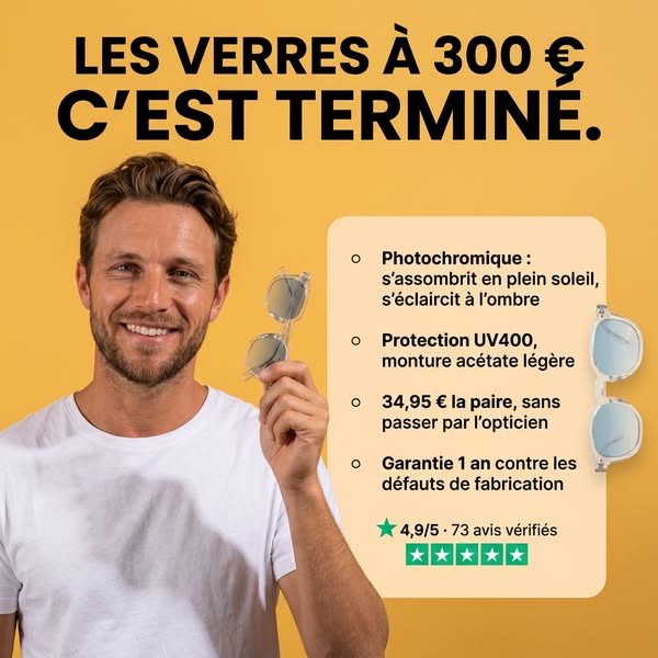 Le photochromique, sans le prix opticien