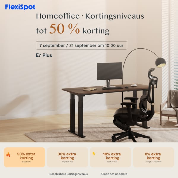 E7 Plus — Tot 50% extra korting* | 7 & 21 sept.
