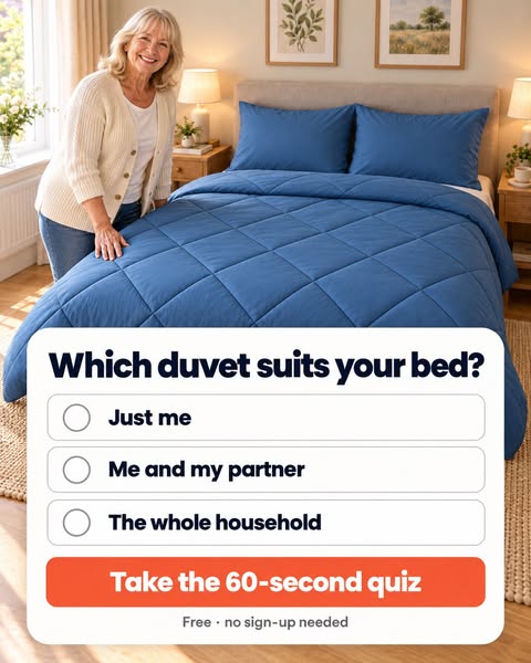 Find your duvet in 60 seconds