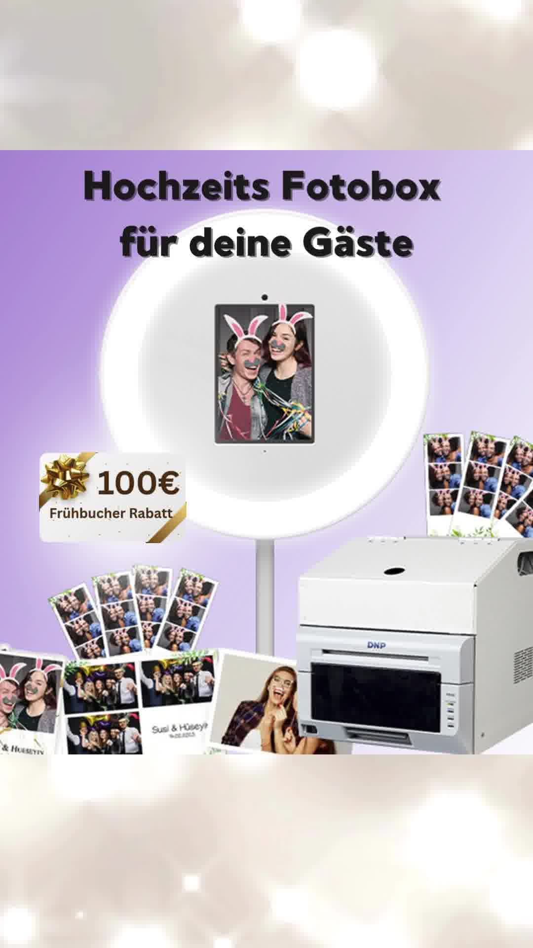100 € Frühbucherrabatt sichern – jetzt Termin prüfen!
Eure Gäste werden es lieben Die HalloFotobox bringt Spaß, Erinnerungen & Sofortd