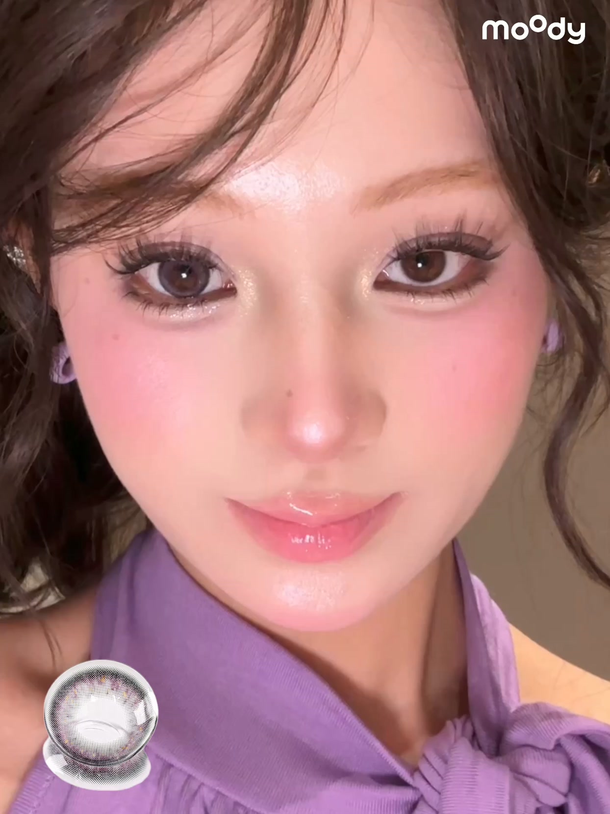 Dreamy Violet-Gray Eyes