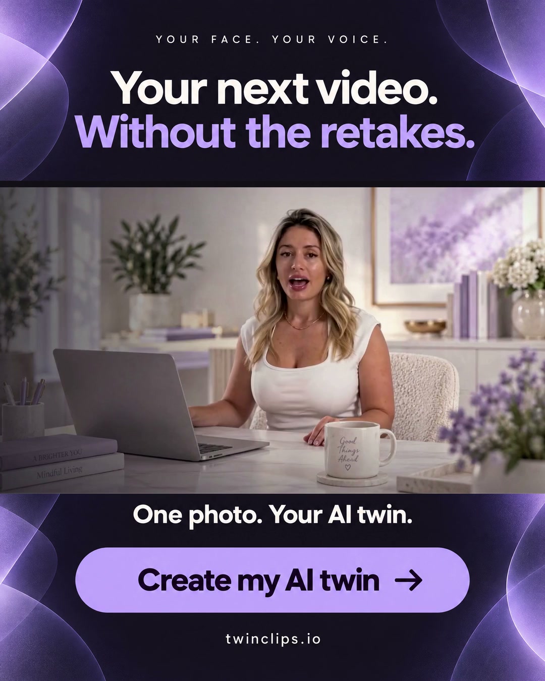 Your AI Twin Avatar. $67 One-Time.
