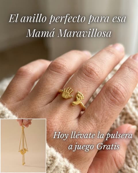 Set Anillo + Pulsera Mamá Maravillosa | Acero