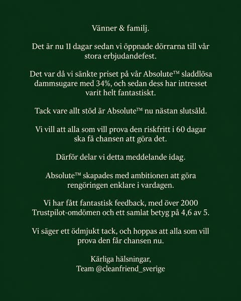 Vi hade aldrig förväntat oss ett så stort intresse....