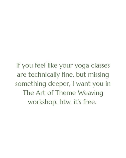 Free Yoga Teacher Workshop
