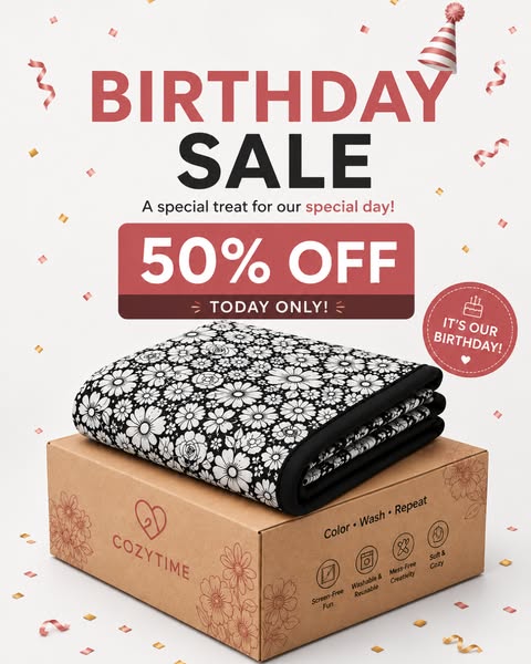 Birthday Sale: Cozy Coloring Blankets