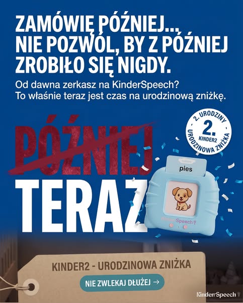 OSTATNIE DNI! KinderSpeech kończy 2 lata