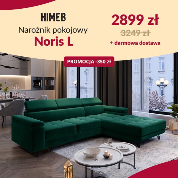 Narożnik Noris L już za 2899 zł - PROMOCJA