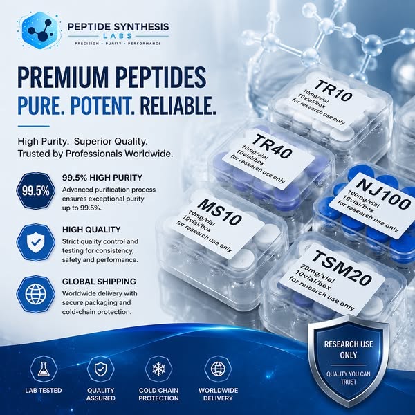 We‘re a GMP-certified peptide manufacturer.Direct from our lab to you — no middlemen.
