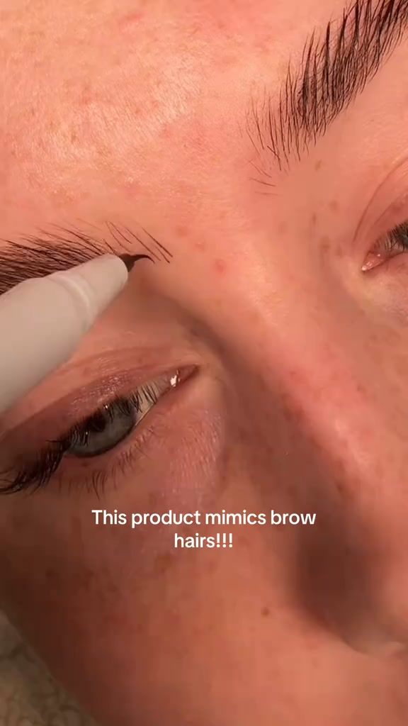 The brow pen that draws hair, not lines.