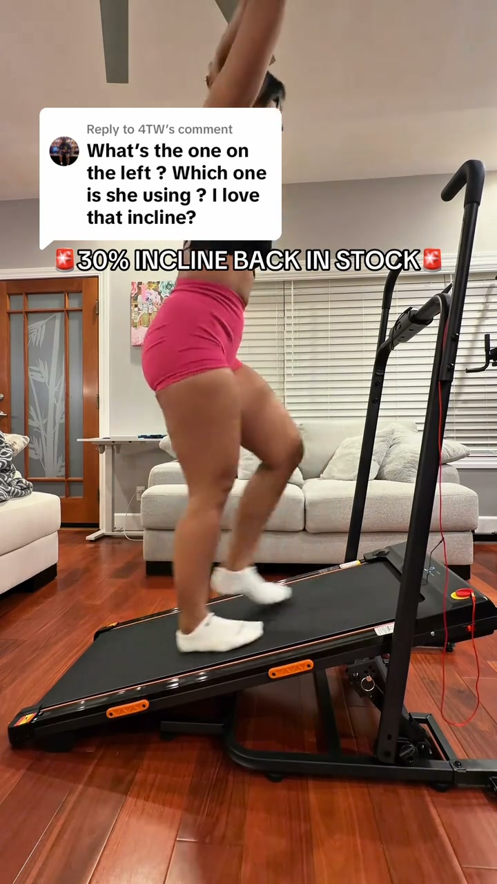 40° incline adjustable walking treadmill.