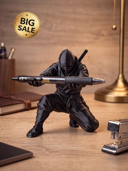 3D Printed Samurai Pen Holder Desk Organizer