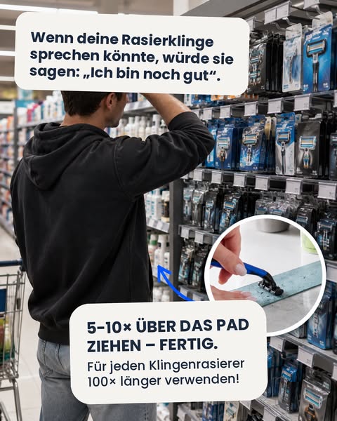 Klingenschärfer für jeden Rasierer