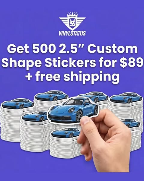500 Custom Stickers for $89