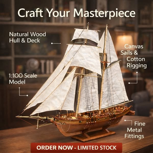 The Albatross Wooden Sailboat DIY Kit brings the charm of classic sailing right to your workspace.