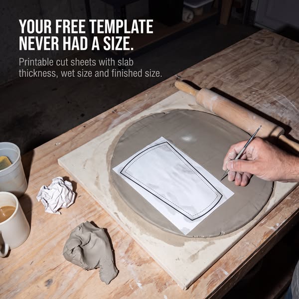 Print it. Lay it on the clay. Cut.