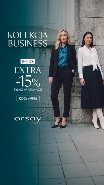 −15% EXTRA na kolekcję biznesową – tylko w aplikacji
