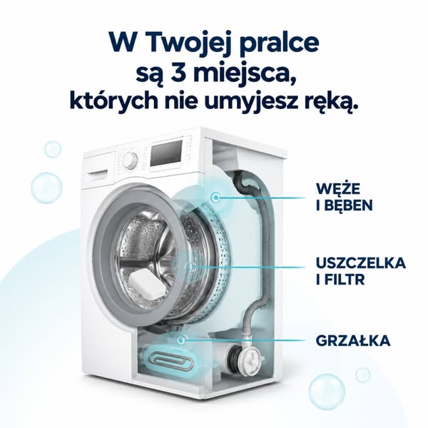 3 miejsca w pralce, których nie domyjesz
