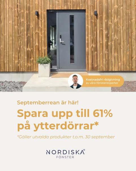 Ny ytterdörr? Passa på!
