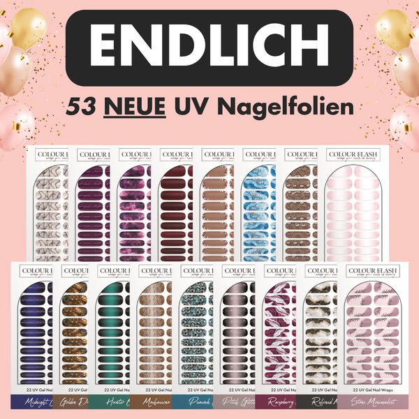 Endlich: 53 neue UV Nagelfolien Designs bei Colour Flash