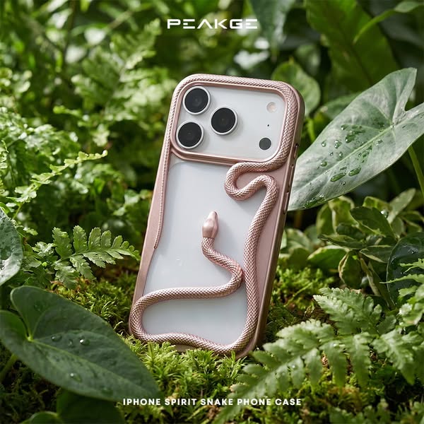PEAKGE Rose Gold Snakeskin Phone Case