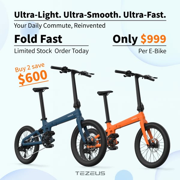 Limited Deal:Save $600 When You Buy 2 – Just $999 Each ebike