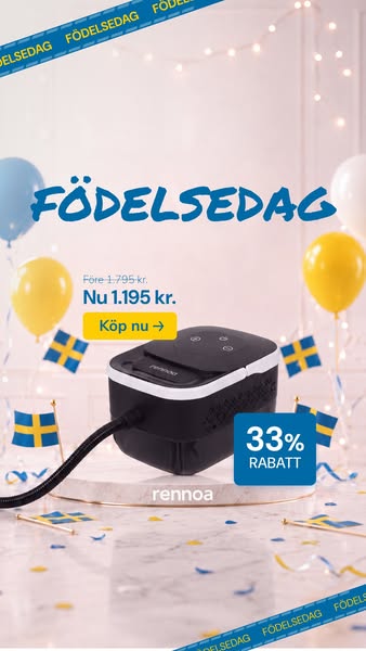 FÖDELSEDAG: 33% rabatt på SteamCleaner!