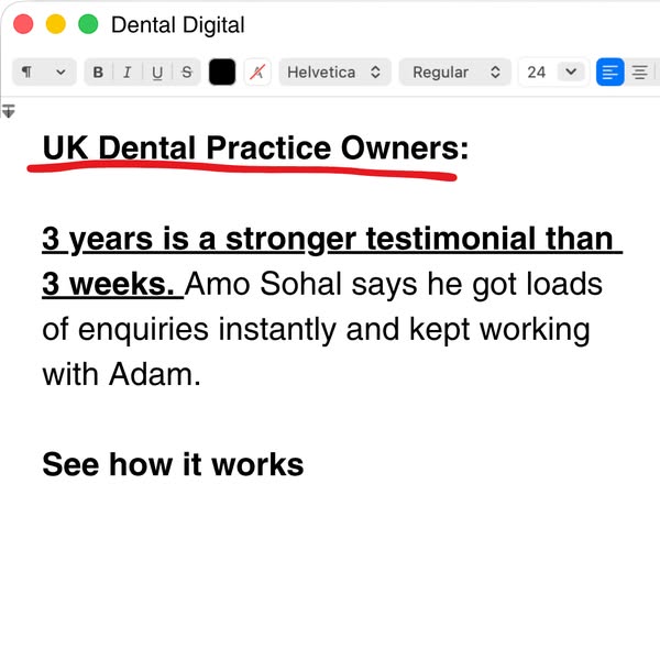 [dentists] get 3-5 new implant patients per month