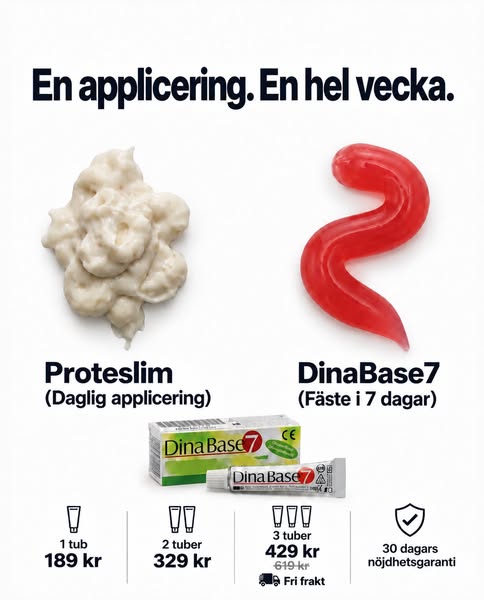 Byt från lim för en dag till fäste i 7 dagar.