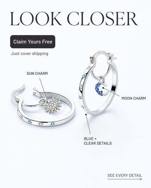 FREE Today: Sun & Moon Cycle Earrings