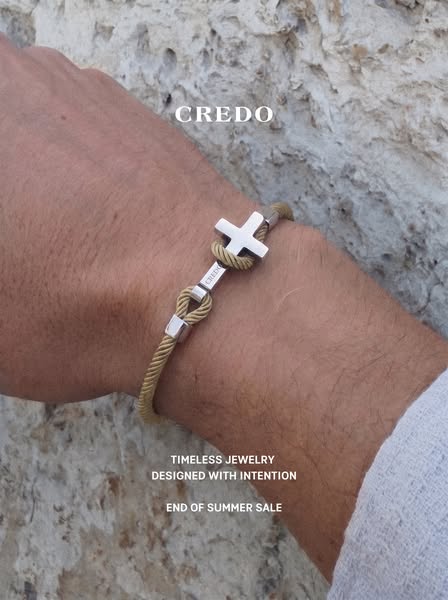 Men's Rope Cross Bracelet
