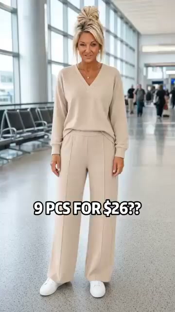 Women's V-Neck 2-Piece Set | 9 for $26.99