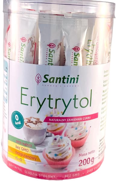 Erytrytol w saszetkach bezglutenowy 40 szt. 200 g - Santini