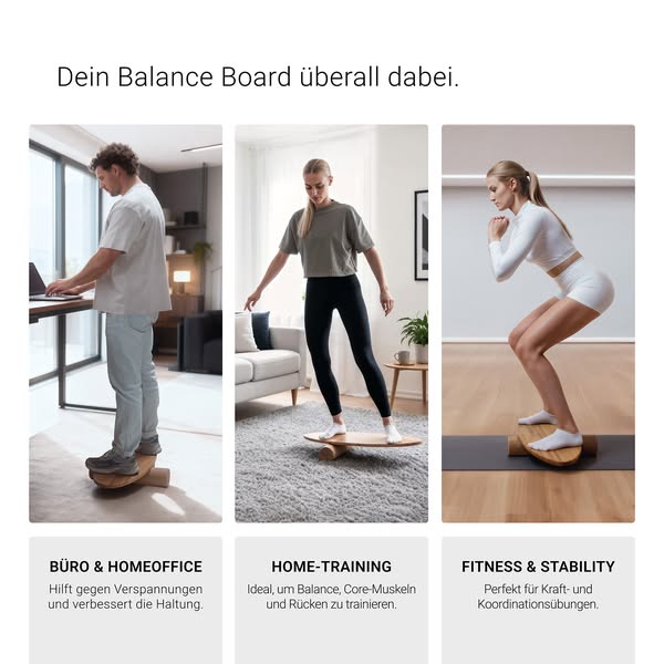 Das Favvity Balance Board aus 100% FSC-Eichenholz