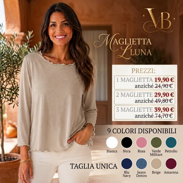 Una maglietta, 9 colori, infinite possibilità di sentirti sempre perfetta.